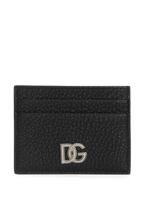Dolce & Gabbana calfskin card holder with logo - Black