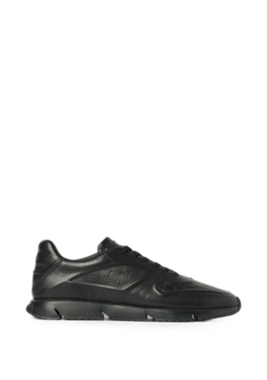 Cesare Paciotti croc-effect leather sneakers - Black