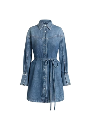 BOSS mini shirt denim dress - Blue