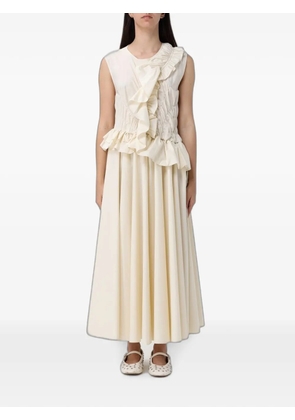 MeimeiJ ruffled-detail midi dress - Yellow