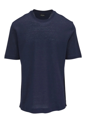 Zegna mélange-effect T-shirt - Blue