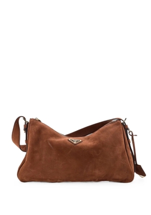 Prada Pre-Owned Aimee Nubuck Large shoulder bag - Brown