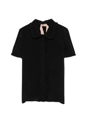 Nº21 ruffled-trim blouse - Black