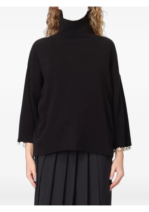 MeimeiJ pearl-embellished roll-neck sweater - Black