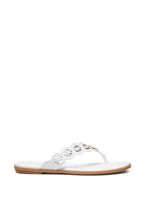 Michael Michael Kors Janie logo-plaque sandals - White