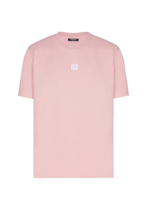 Balmain logo-embroidered T-shirt - Pink