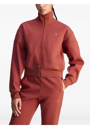 adidas by Stella McCartney logo-print zip-up sweater - Orange