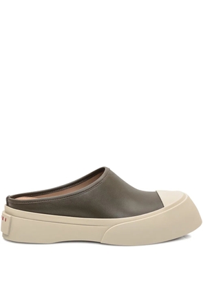 Marni platform leather slip-ons - Green