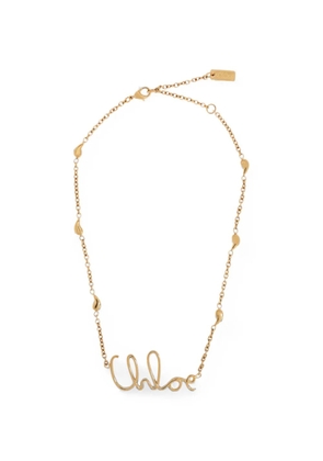 Chloé The Chloé logo-plaque necklace - Gold