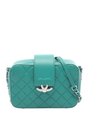 CHANEL Pre-Owned 2016-2017 Small Quilted Lambskin CC Box Camera Bag crossbody bag - Green