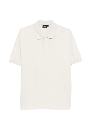Stüssy logo-embroidered polo shirt - Neutrals