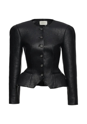 Magda Butrym button-up leather jacket - Black