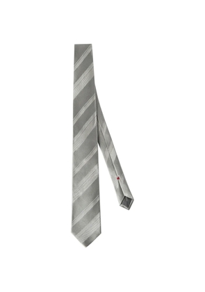 Brunello Cucinelli striped silk tie - Grey