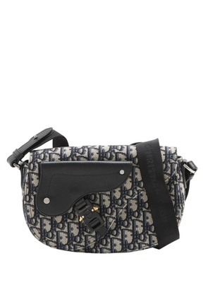 Christian Dior Pre-Owned 2010-2026 Oblique Canvas Saddle Messenger Bag crossbody bag - Blue