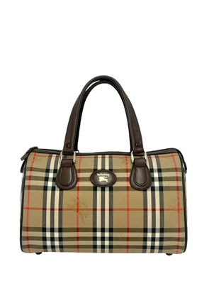 Burberry Pre-Owned 20th Century Haymarket Check Canvas boston bag - Neutrals