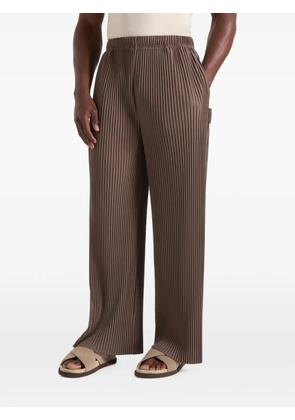Manière De Voir Jonas in brown pleated wide-leg trousers