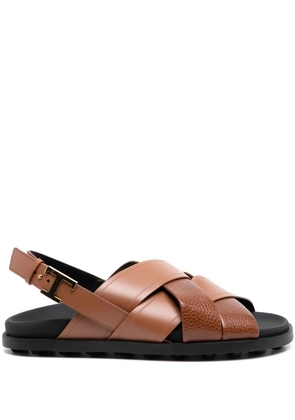 Tod's interwoven leather sandals - Brown