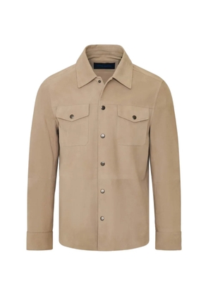 PATRICK ASSARAF suede shirt jacket - Neutrals