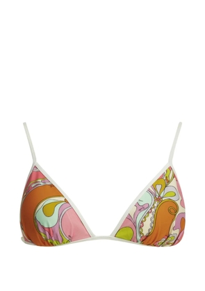 PUCCI Iride-print bikini top - Orange