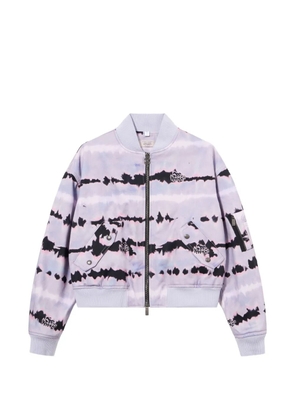 Off-White tie-dye cropped bomber jacket - Purple