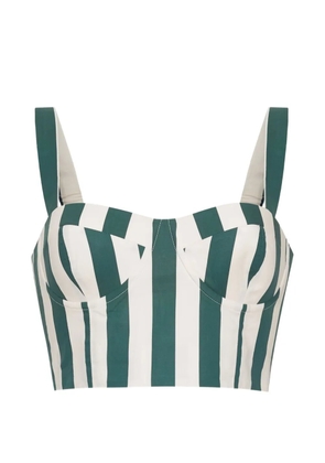 Cara Cara Claudine striped top - Green