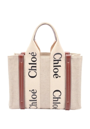Chloé Pre-Owned 2010-2026 Small Canvas Woody satchel - Neutrals