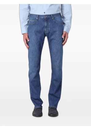 Emporio Armani logo-plaque jeans - Blue