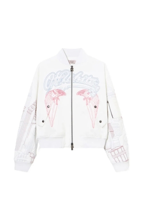 Off-White Skyline embroidered cropped bomber jacket
