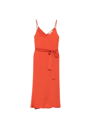 MOUTAKI tie-fastening midi dress - Orange