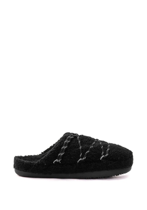 Moon Boot Teddy lace-up slippers - Black