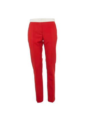 Burberry Pre-Owned contrast-waistband trousers - Red