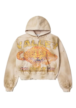 Vale cheetah pullover hoodie - Brown