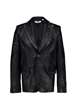 Off-White Bookish buffalo-leather jacket - Black