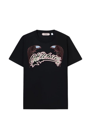 Off-White Swarovski crystal-embellished graphic-print T-shirt - Black