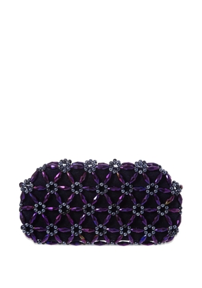 0711 Tebea bead-embellished clutch bag - Purple