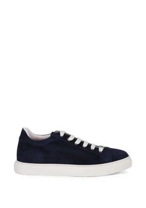 Isaia logo-plaque lace-up sneakers - Blue