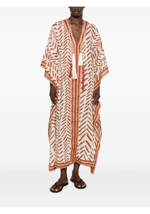 Johanna Ortiz tassel-detail midi dress - Neutrals