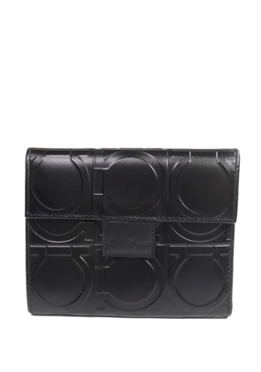 Ferragamo Pre-Owned Gancini-embossed fold wallet - Black