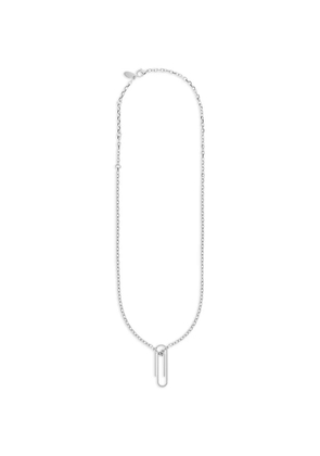 Off-White paperclip-pendant cable-link necklace - Silver