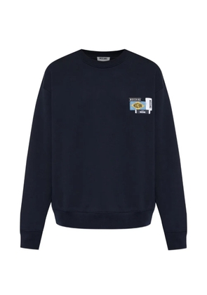 Moschino logo-patch sweatshirt - Blue