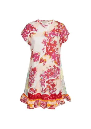 PUCCI Pre-Owned floral-print flounce mini dress - Neutrals