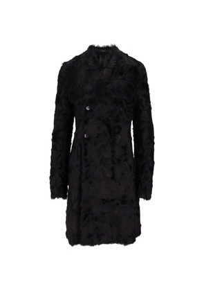 SAPIO double-breasted fur coat - Black