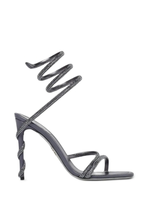 René Caovilla Margot crystal-embellished heeeld sandals - Grey