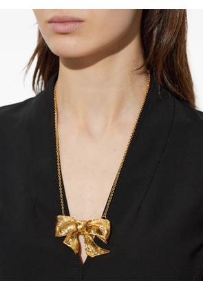 Moschino bow-pendant necklace - Gold