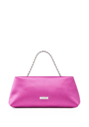 Aquazzura Temptation mini crystal-embellished clutch bag - Pink