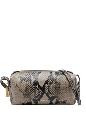 KHAITE Mini Kye python-print mini shoulder bag - Brown