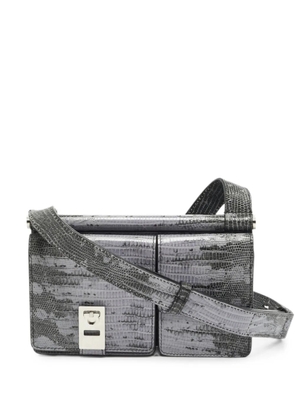 Ferragamo Pre-Owned multi-pocket lizard-embossed leather crossbody bag - Purple