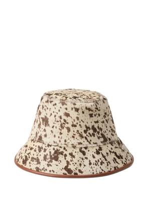 Polo Ralph Lauren cow-print haircalf bucket hat - Neutrals