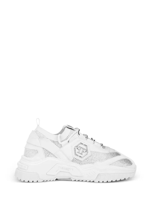 Philipp Plein strass low-top sneakers - White