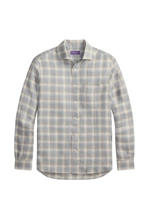 Ralph Lauren Purple Label plaid twill shirt - Grey